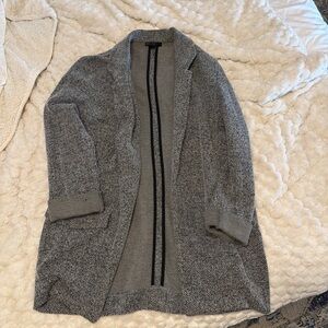 Topshop Gray Herringbone Blazer
